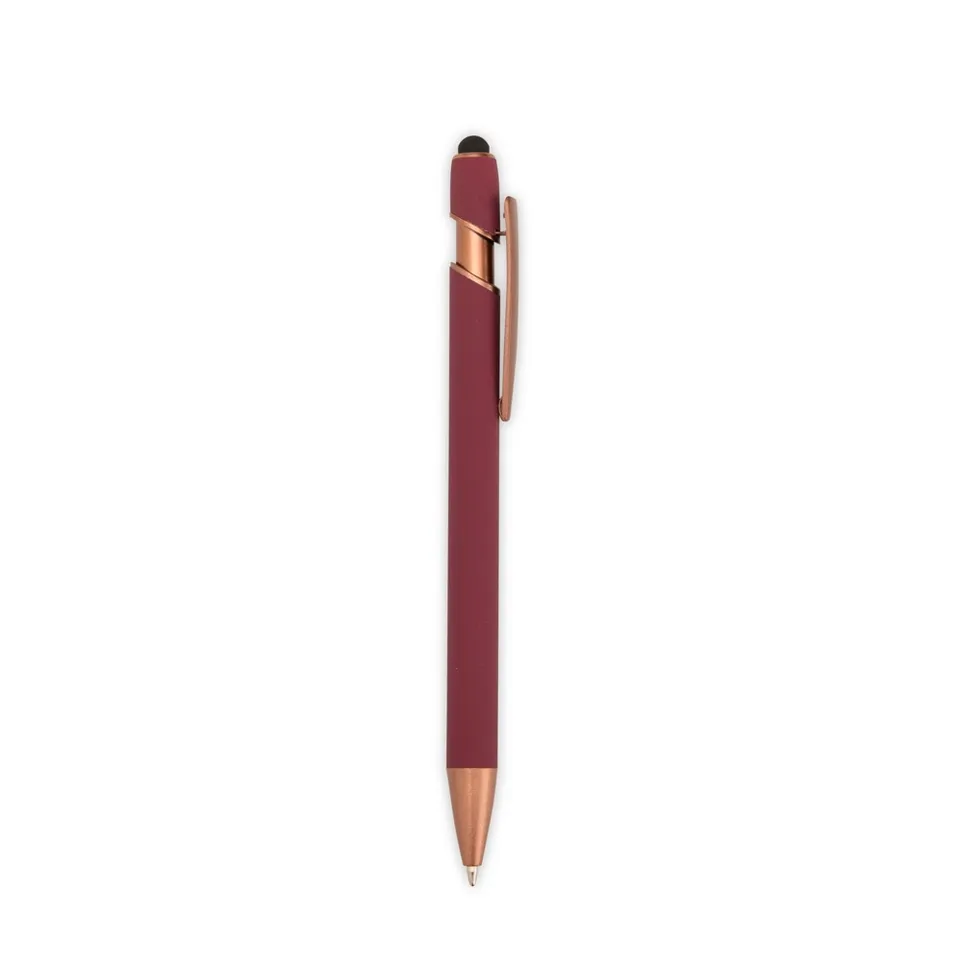 Caneta de metal touch personalizada na cor vermelho