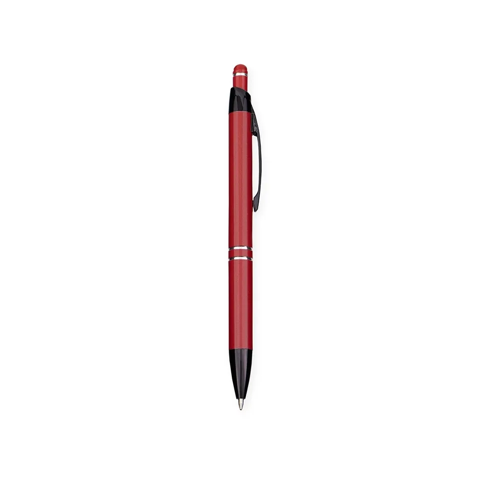 Caneta de metal touch personalizada na cor vermelho