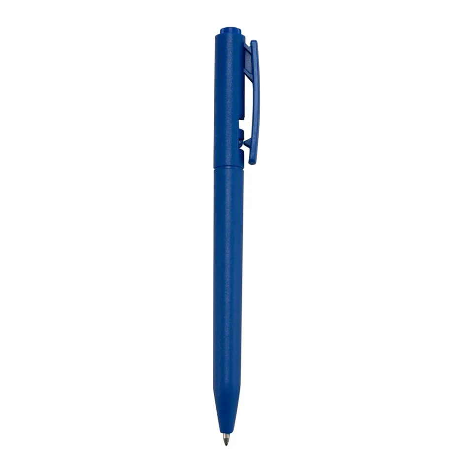 Caneta plástica personalizada na cor azul
