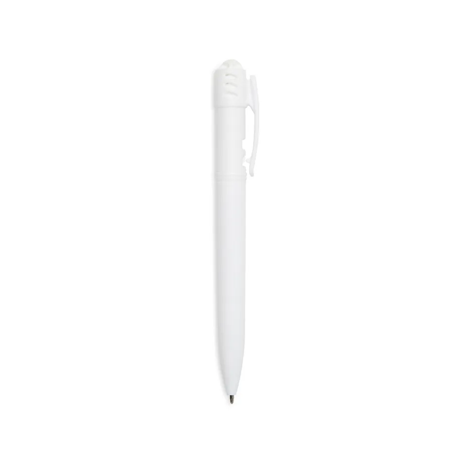 Caneta plástica personalizada na cor branco