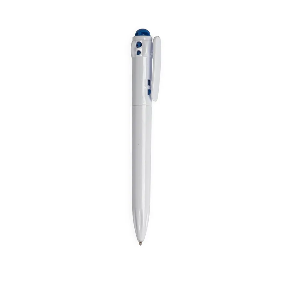 Caneta plástica personalizada na cor branco