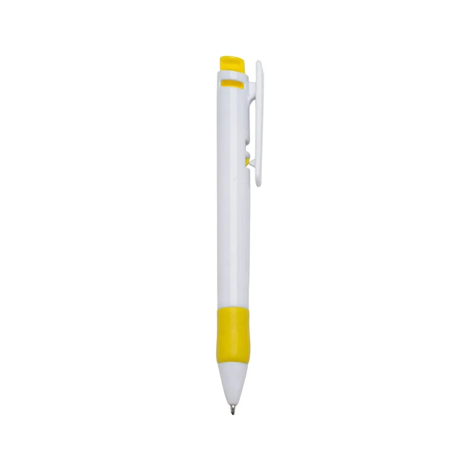 Caneta plástica personalizada na cor branco
