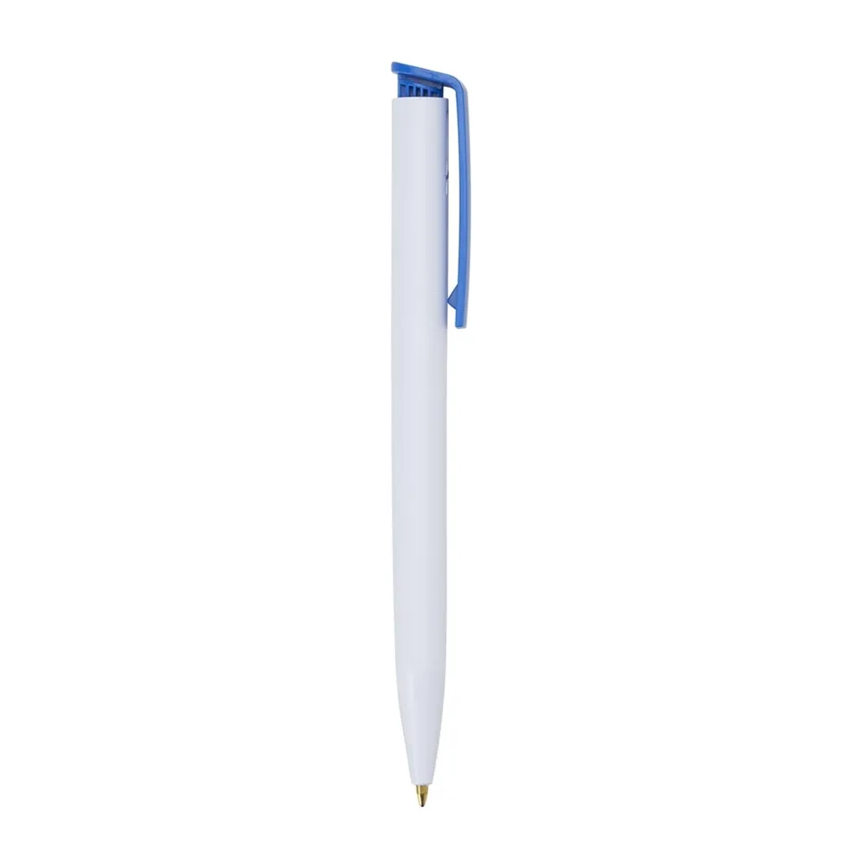 Caneta plástica personalizada na cor branco