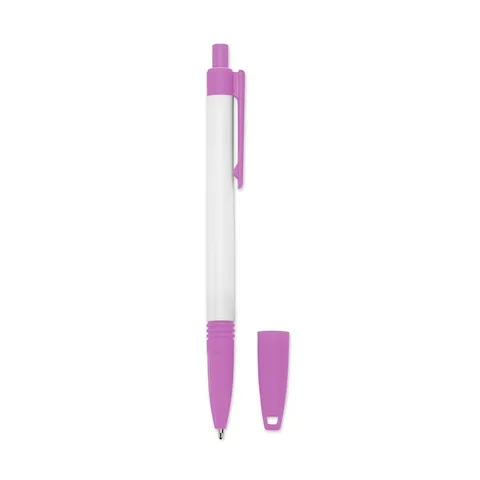Caneta plástica personalizada com tampa (cód. 01094)