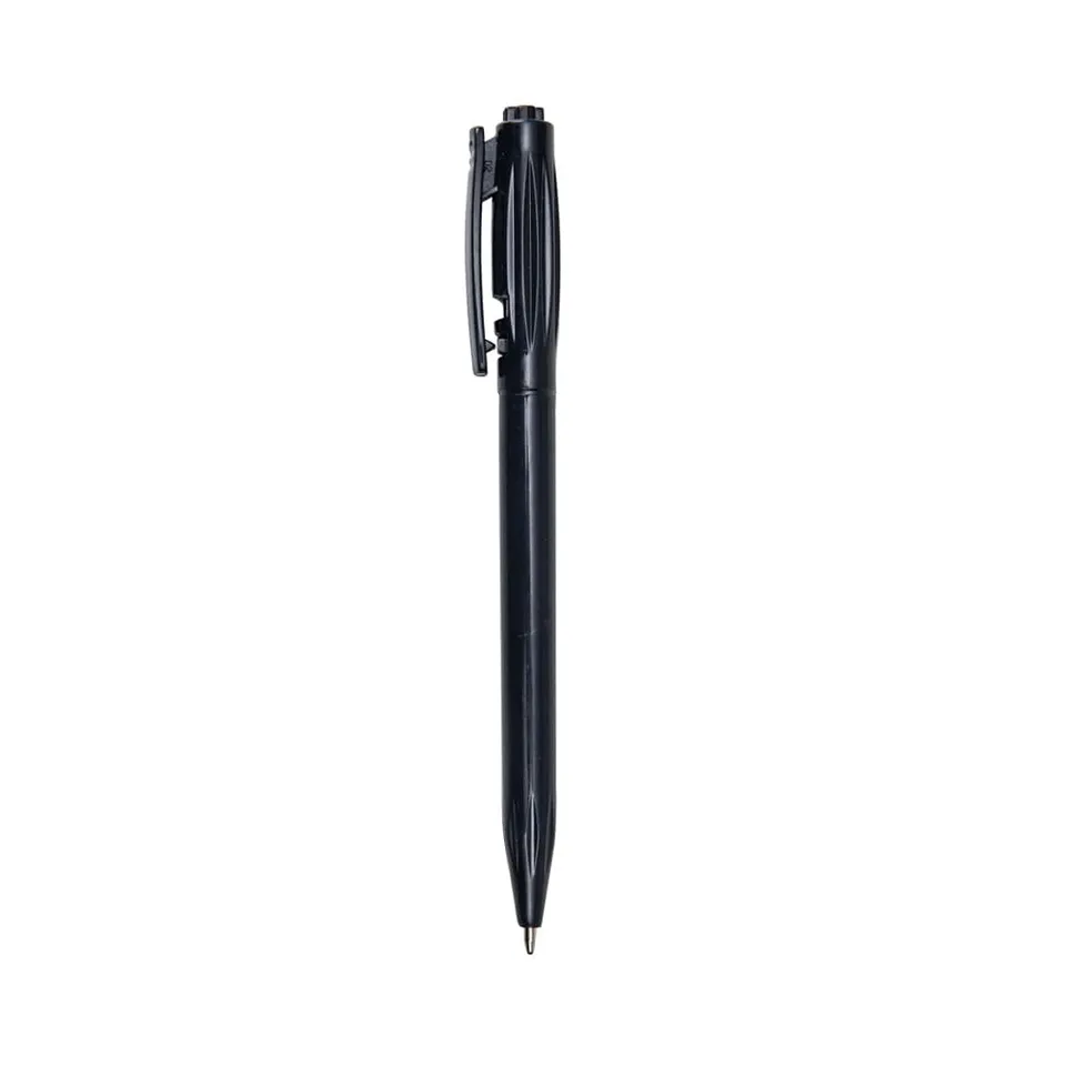 Caneta plástica personalizada na cor preto
