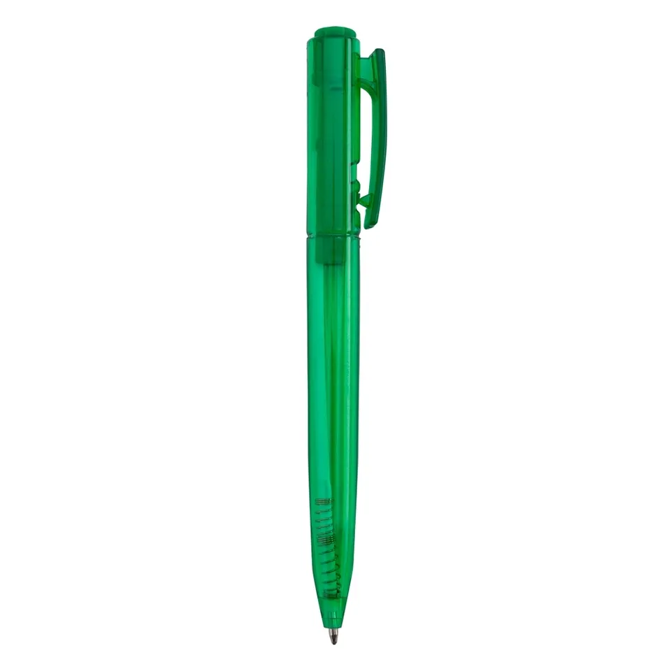 Caneta plástica personalizada na cor verde