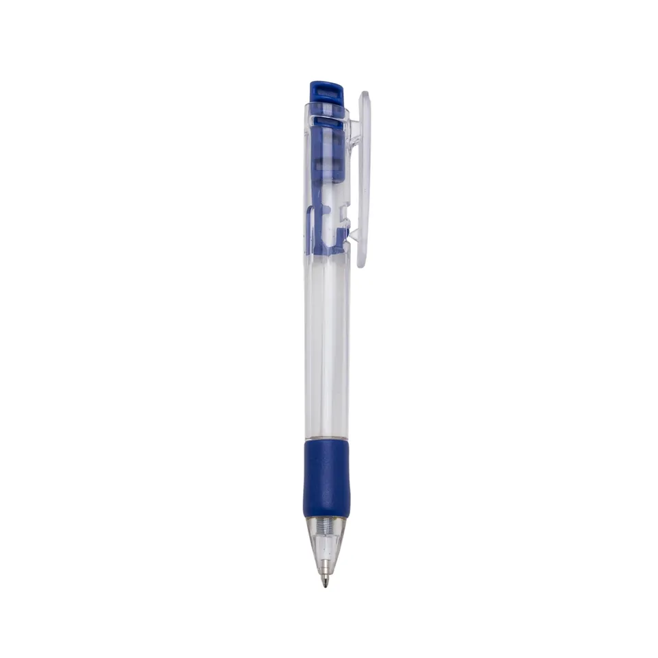 Caneta plástica personalizada na cor transparente