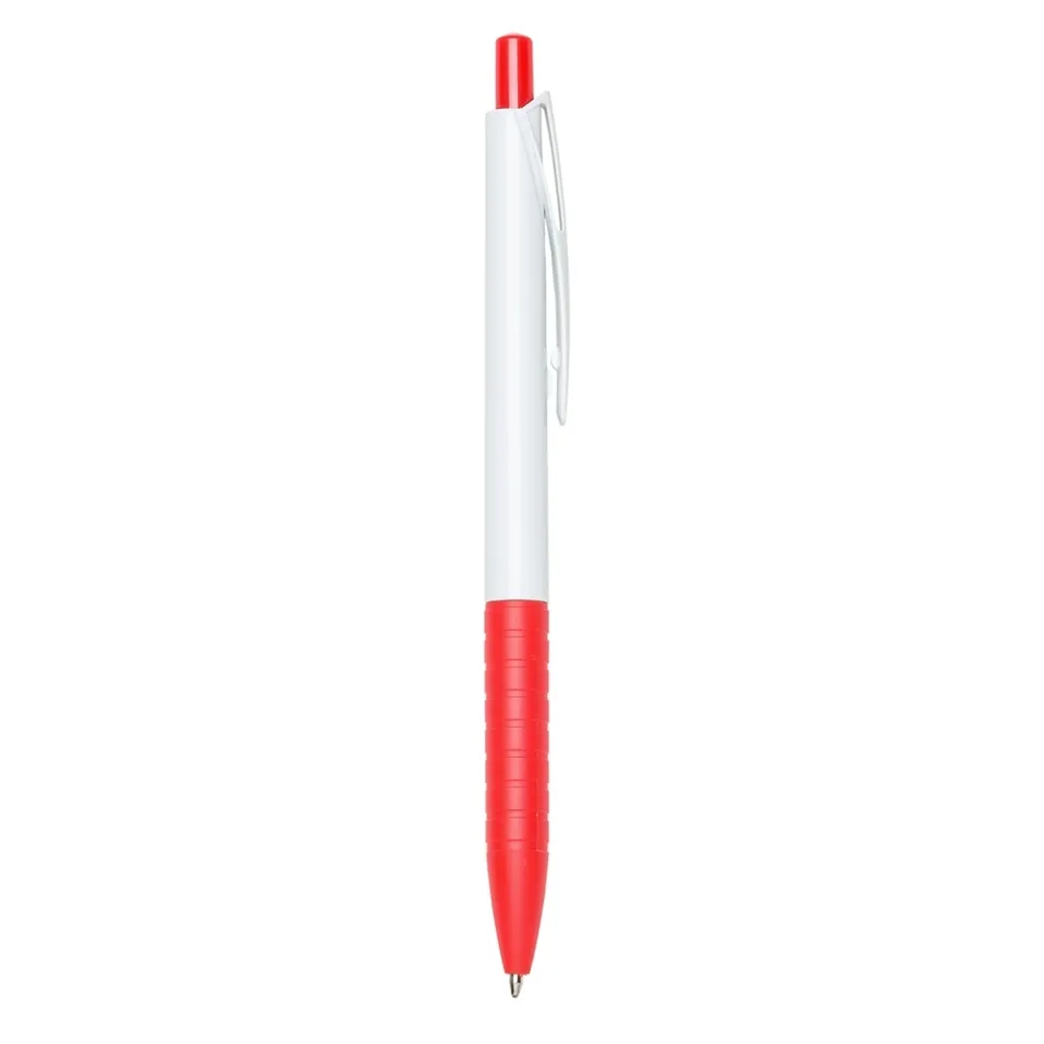 Caneta plástica personalizada na cor vermelho