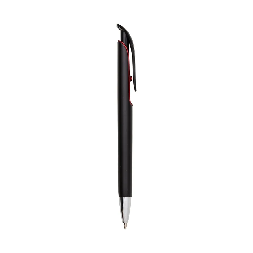 Caneta plástica personalizada na cor vermelho