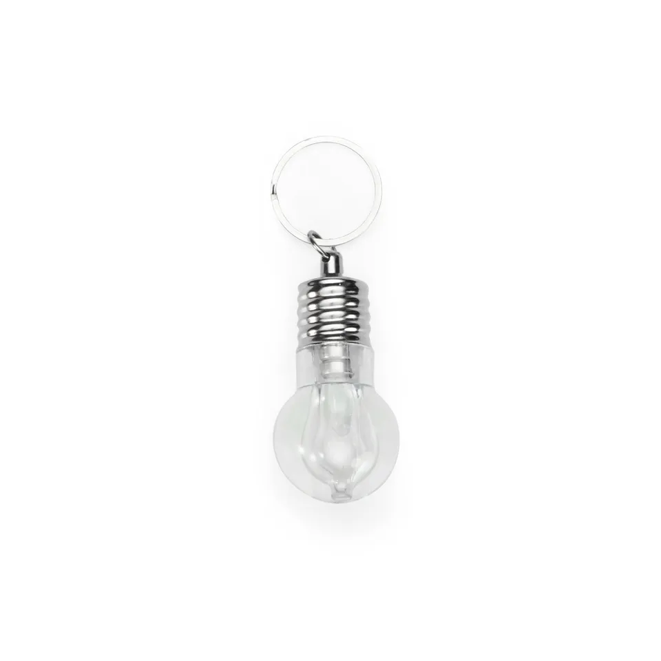 Chaveiro lâmpada personalizado na cor transparente