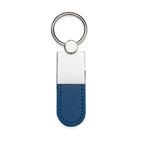 Chaveiro de metal personalizado com couro sintético 7,4 × 2,5 cm