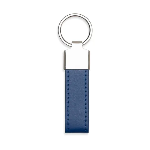 Chaveiro de metal personalizado com couro sintético 8,4 × 2,4 cm