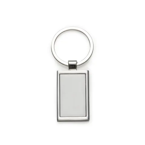 Chaveiro de metal personalizado retangular 5,2 × 2,7 cm