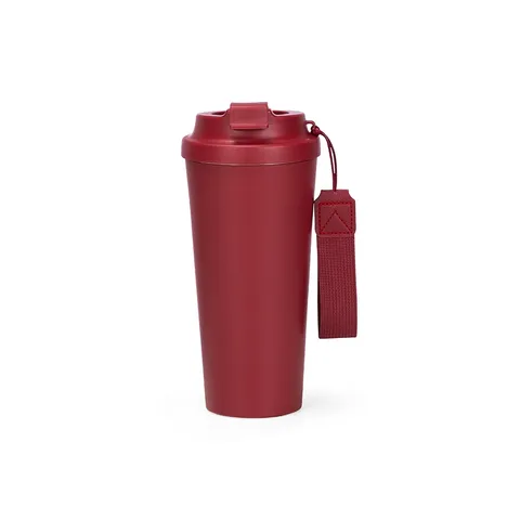 Copo de inox personalizado 480 ml com bico e alça roxo
