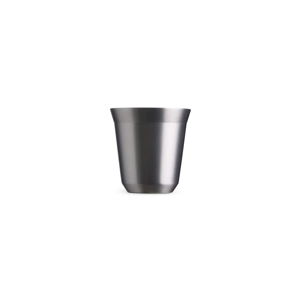 Copo de inox parede dupla personalizado 150 ml na cor inox