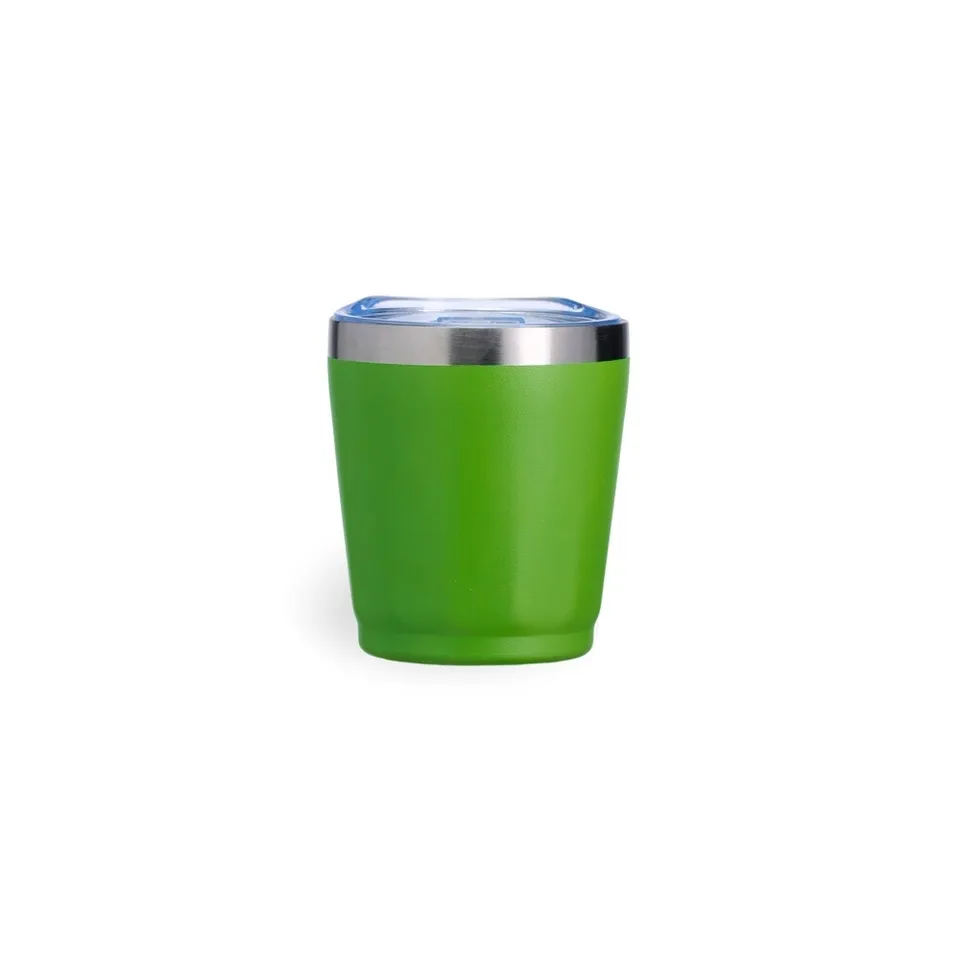 Copo térmico personalizado 200 ml emborrachado com bico na cor verde