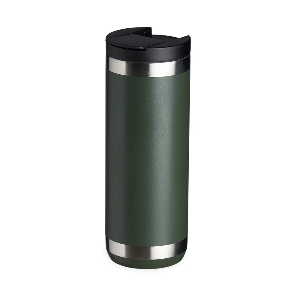 Copo térmico personalizado 550 ml de parede dupla com bico na cor verde