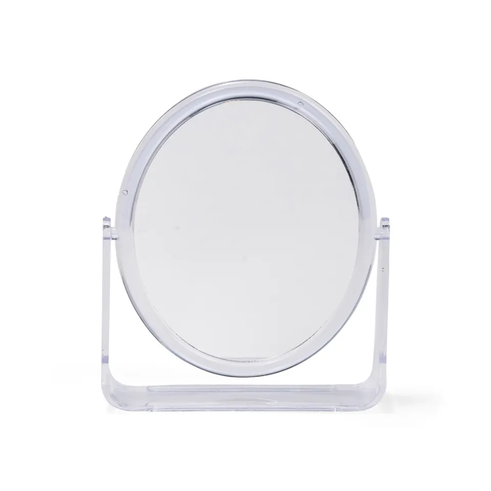 Espelho de mesa oval plástico na cor transparente
