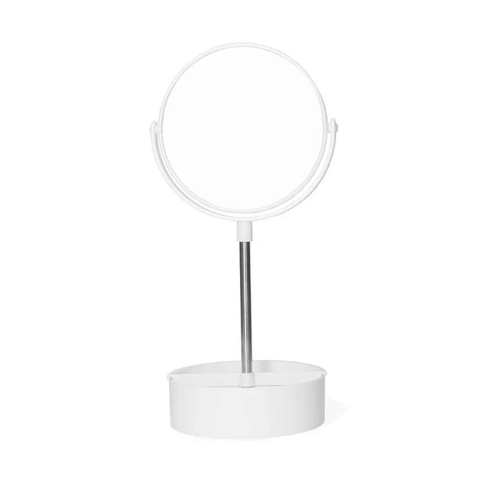 Espelho de mesa plástico na cor branco