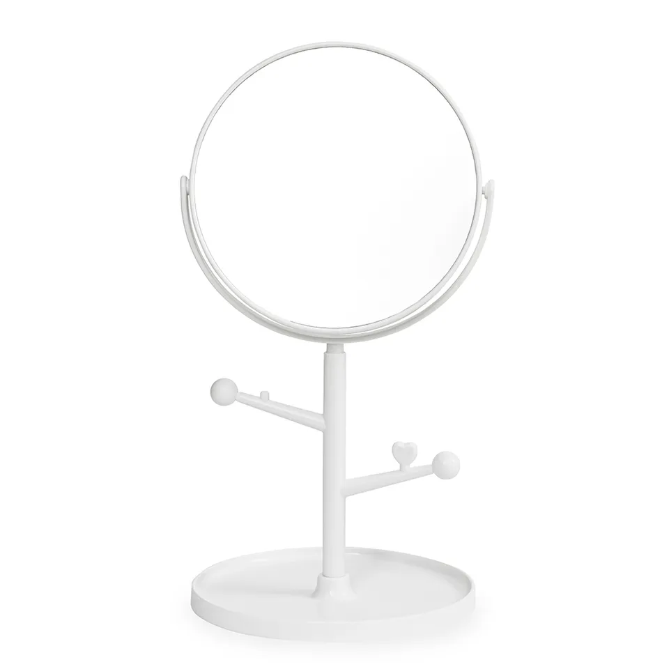 Espelho de mesa plástico na cor branco