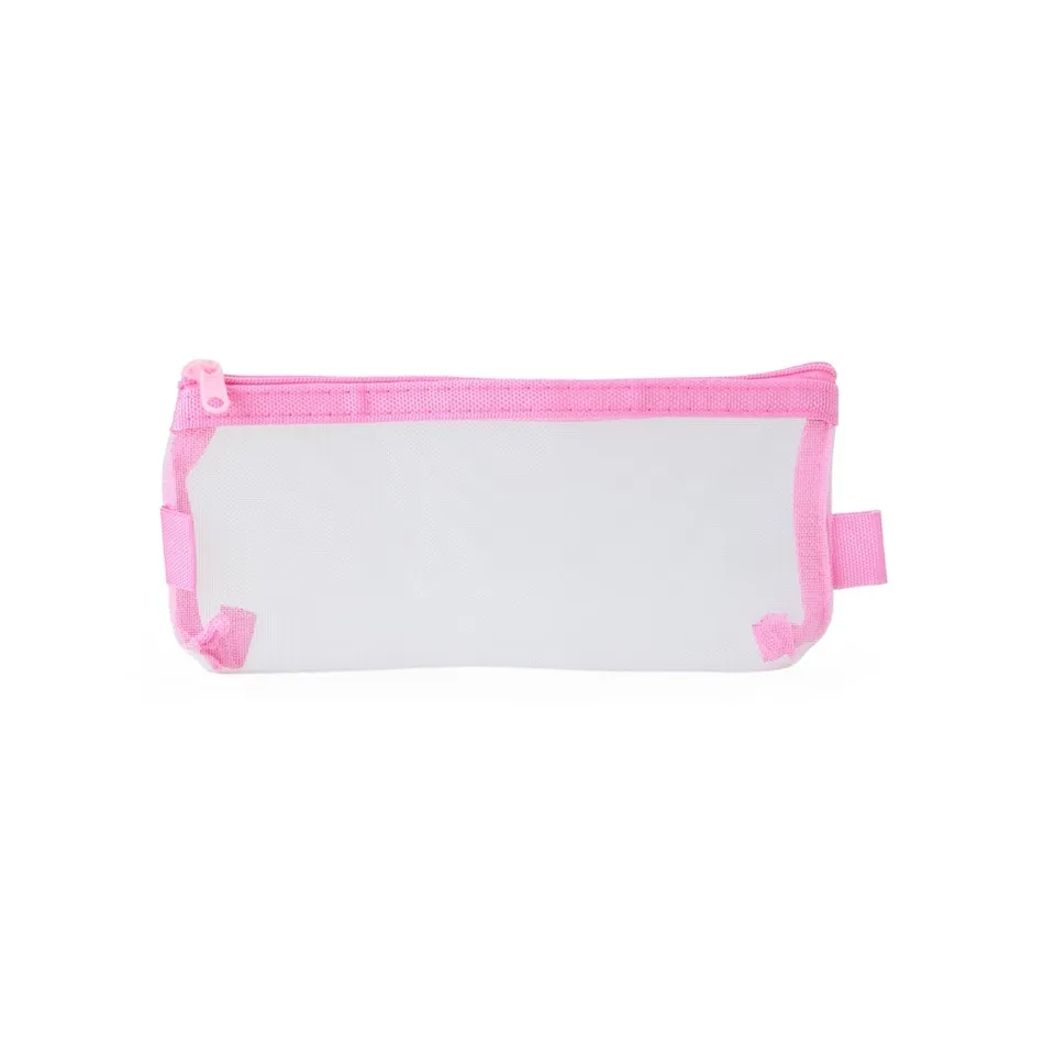 Estojo de nylon na cor rosa