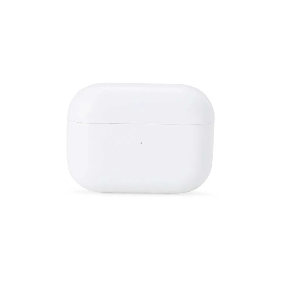 Fone de ouvido bluetooth personalizado com carregador e comando por toque na cor branco