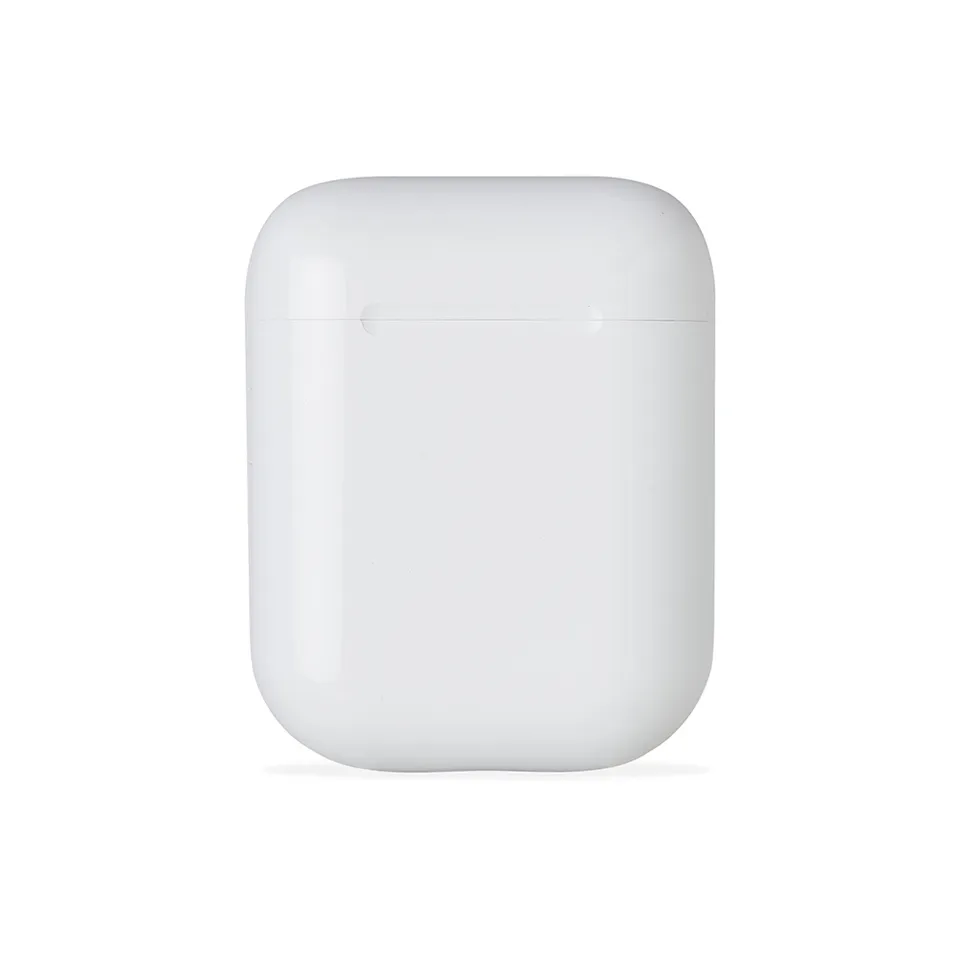 Fone de ouvido bluetooth personalizado com carregador e comando por toque na cor branco