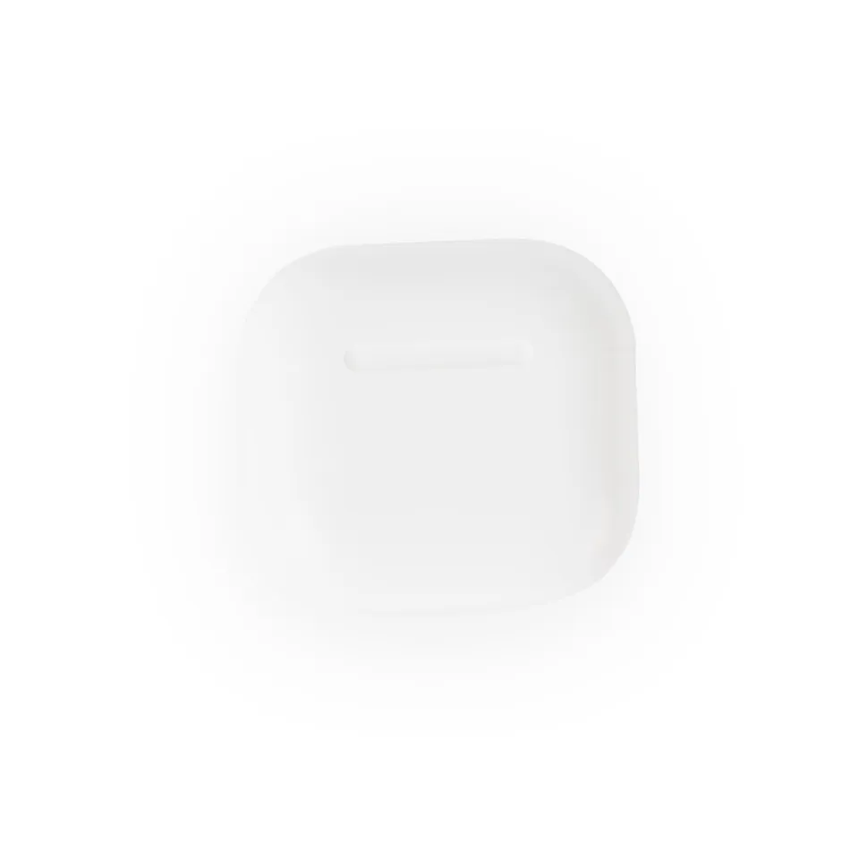 Fone de ouvido bluetooth personalizado intra-auricular com case carregador e comando por toque 4,6 × 5 cm na cor branco
