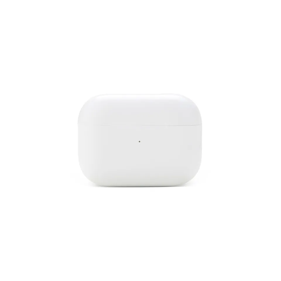 Fone de ouvido bluetooth personalizado com case carregador e comando por toque na cor branco