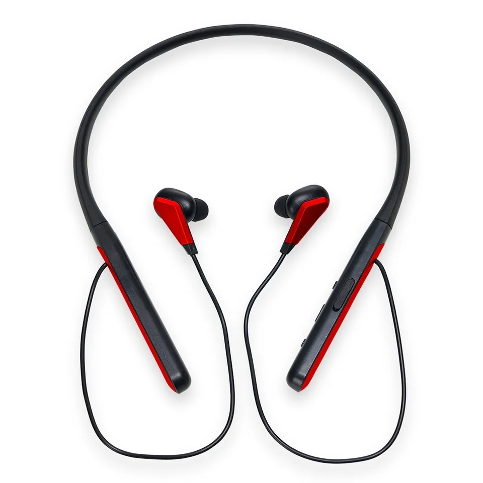 Fone de ouvido bluetooth personalizado na cor vermelho