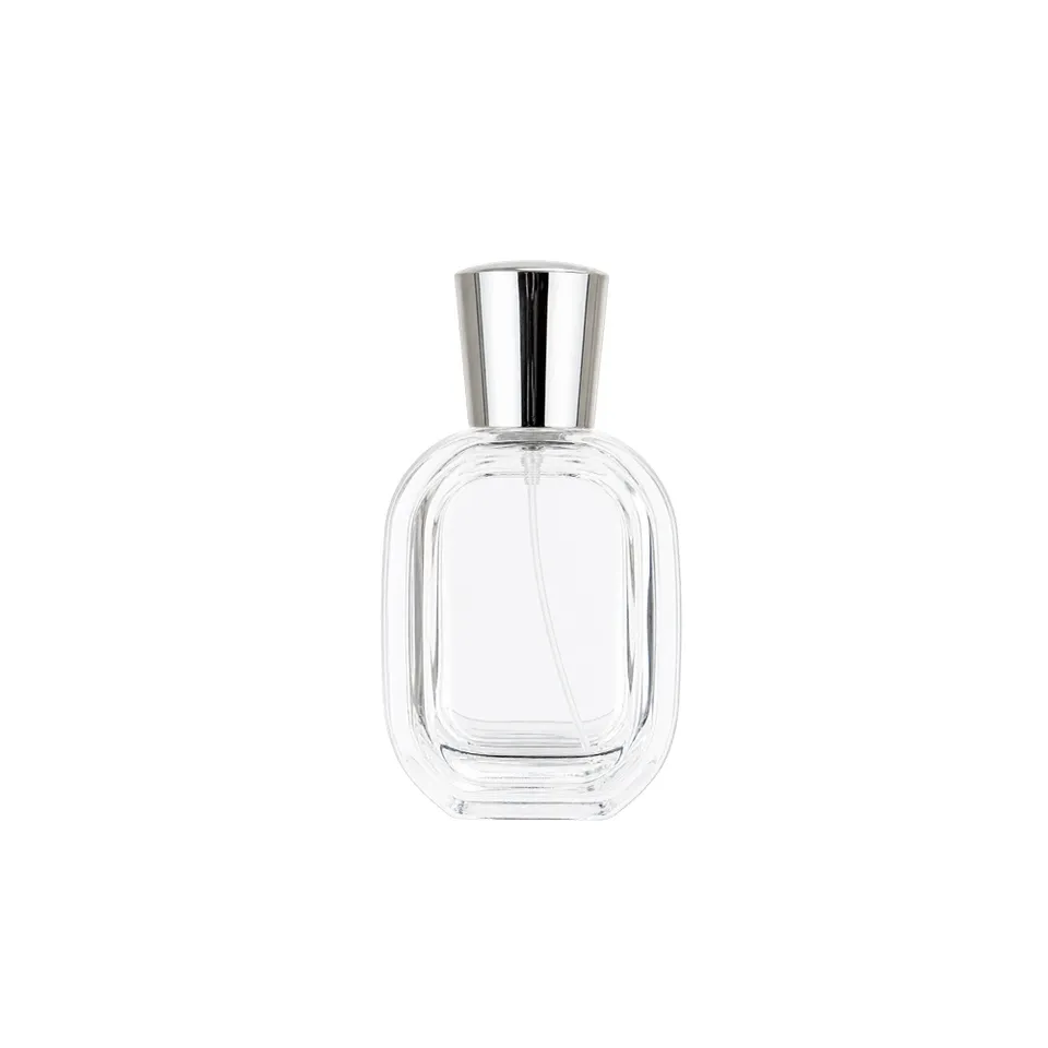 Frasco vidro 60ml na cor prata