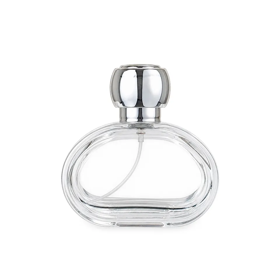Frasco vidro 60ml na cor prata