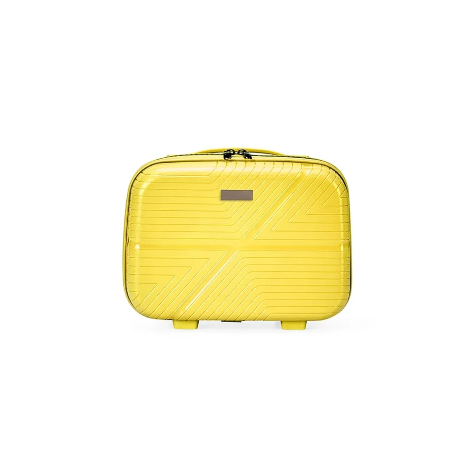 Frasqueira plástica 10L "plaquinha" na cor amarelo