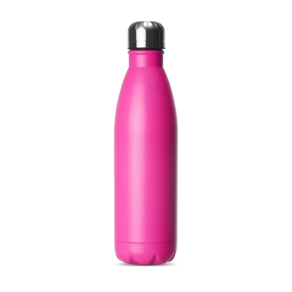 Garrafa de inox personalizada 750 ml fosca na cor rosa