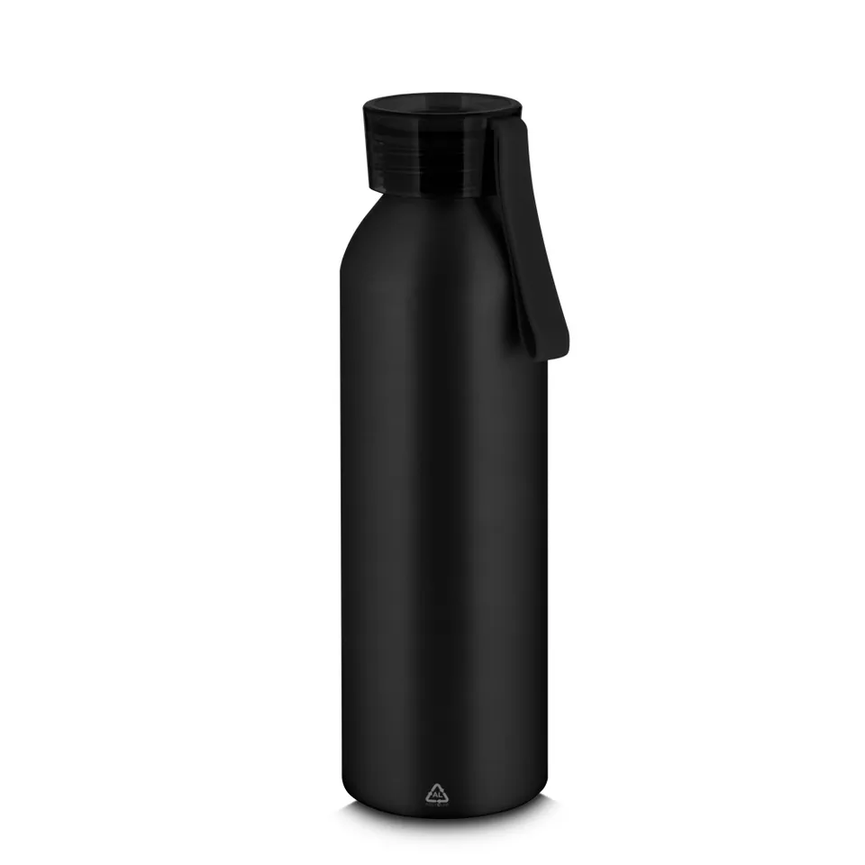 Garrafa de alumínio personalizada 640 ml na cor preto