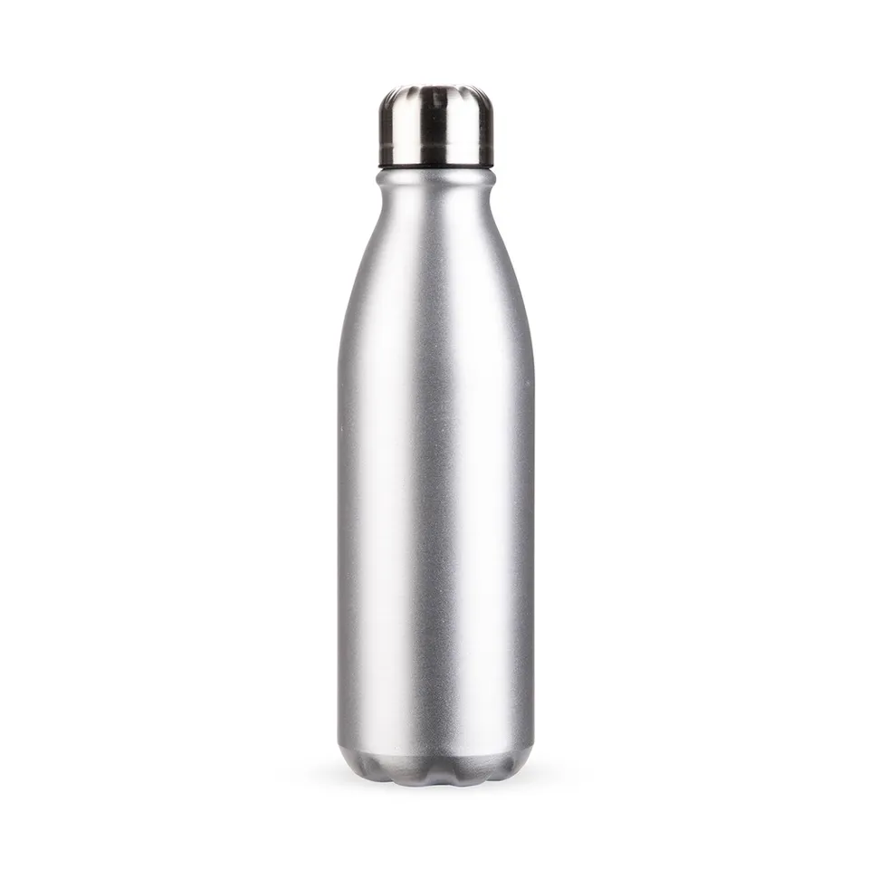 Garrafa de alumínio personalizada 750 ml na cor prata