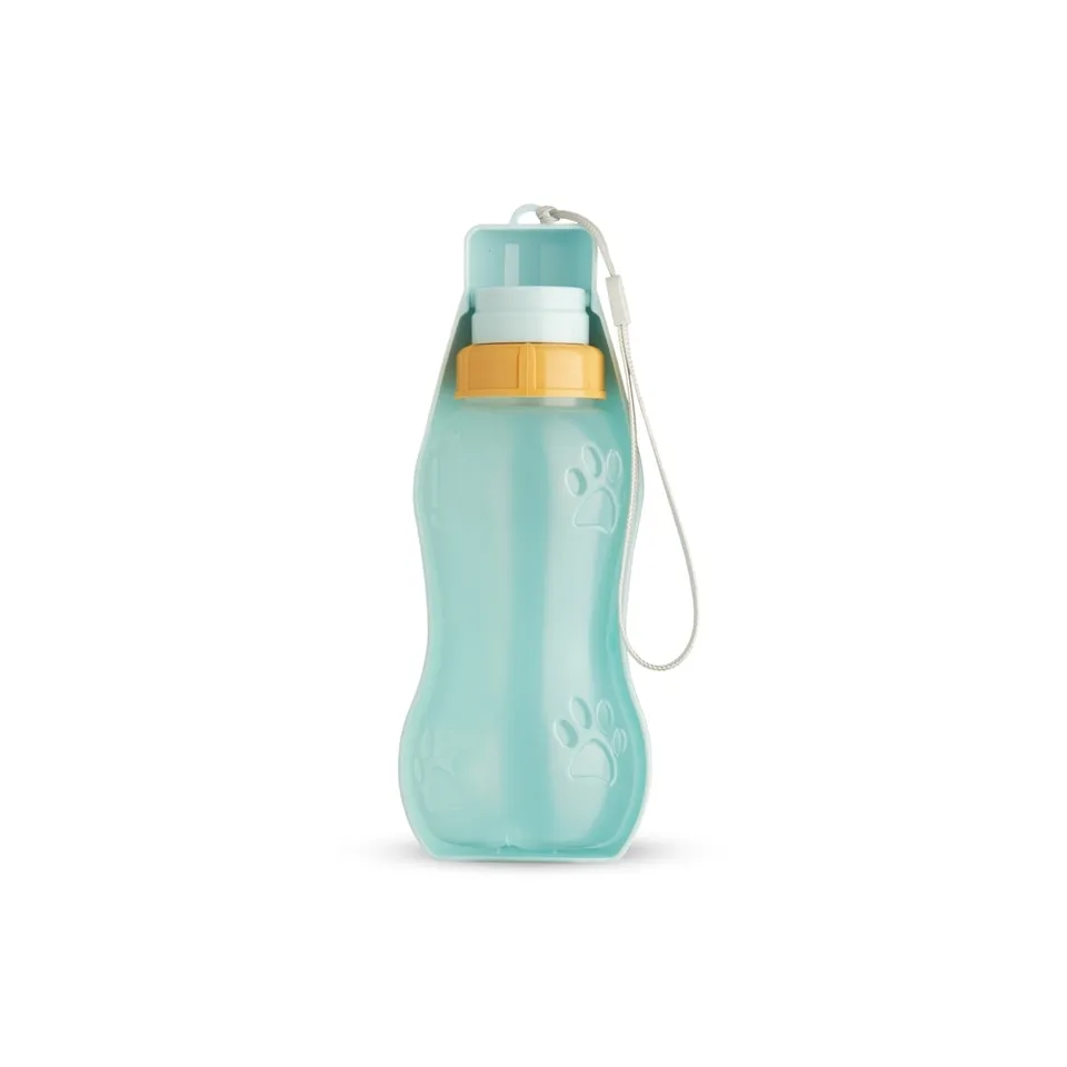 Garrafa PET bebedouro personalizada 400 ml na cor azul
