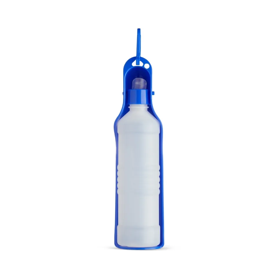 Garrafa PET bebedouro personalizada 420 ml com bico na cor azul
