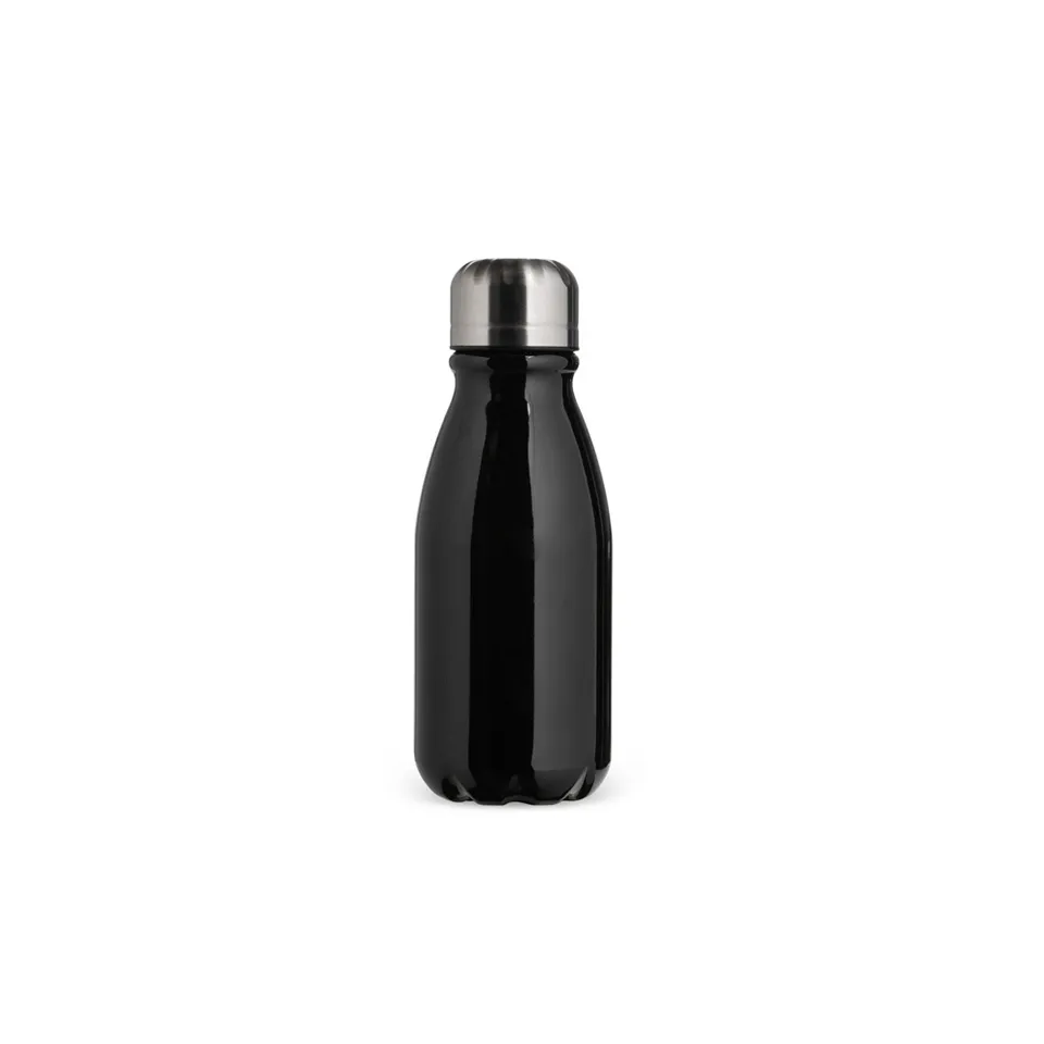 Garrafa de alumínio personalizada 400 ml na cor preto