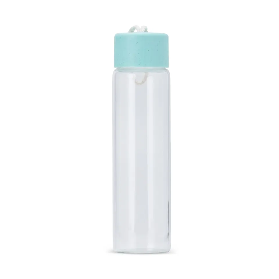 Garrafa de vidro personalizada 330 ml na cor transparente