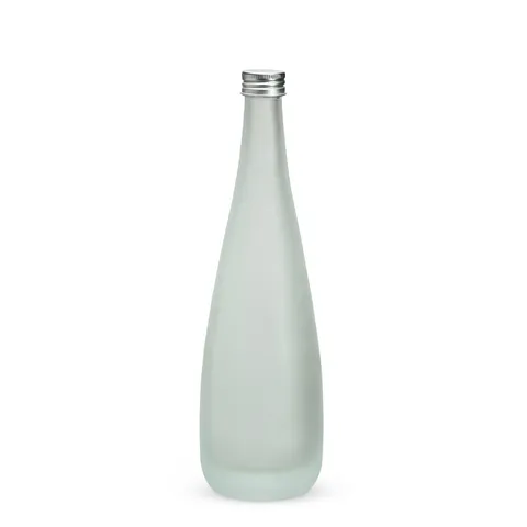 Garrafa de vidro personalizada 550 ml fosca com tampa de alumínio