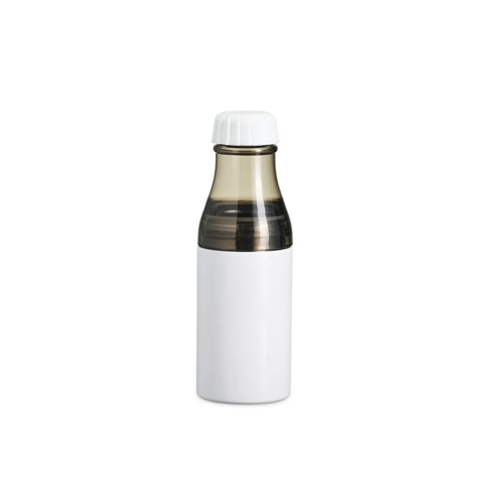 Garrafa de inox 2 em 1 personalizada 600 ml na cor branco