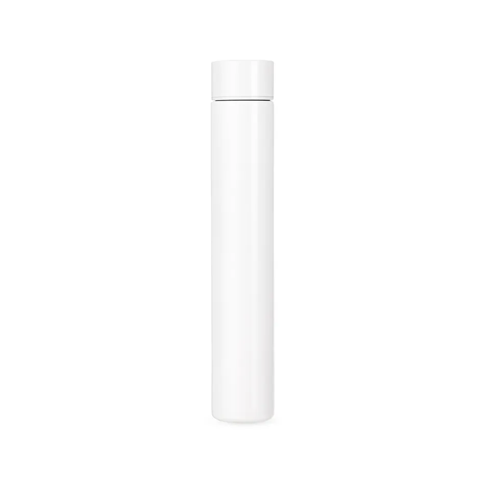Garrafa de inox personalizada 250 ml na cor branco