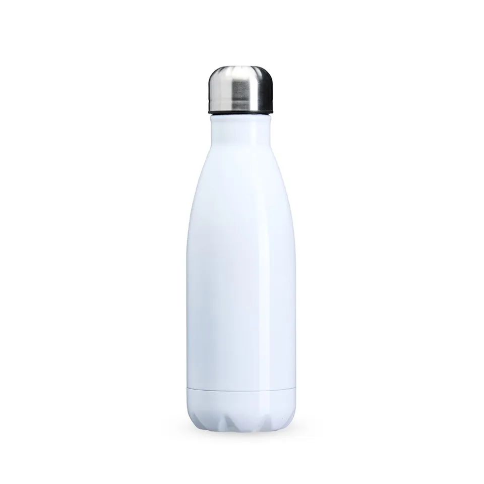 Garrafa de inox personalizada 625 ml na cor branco