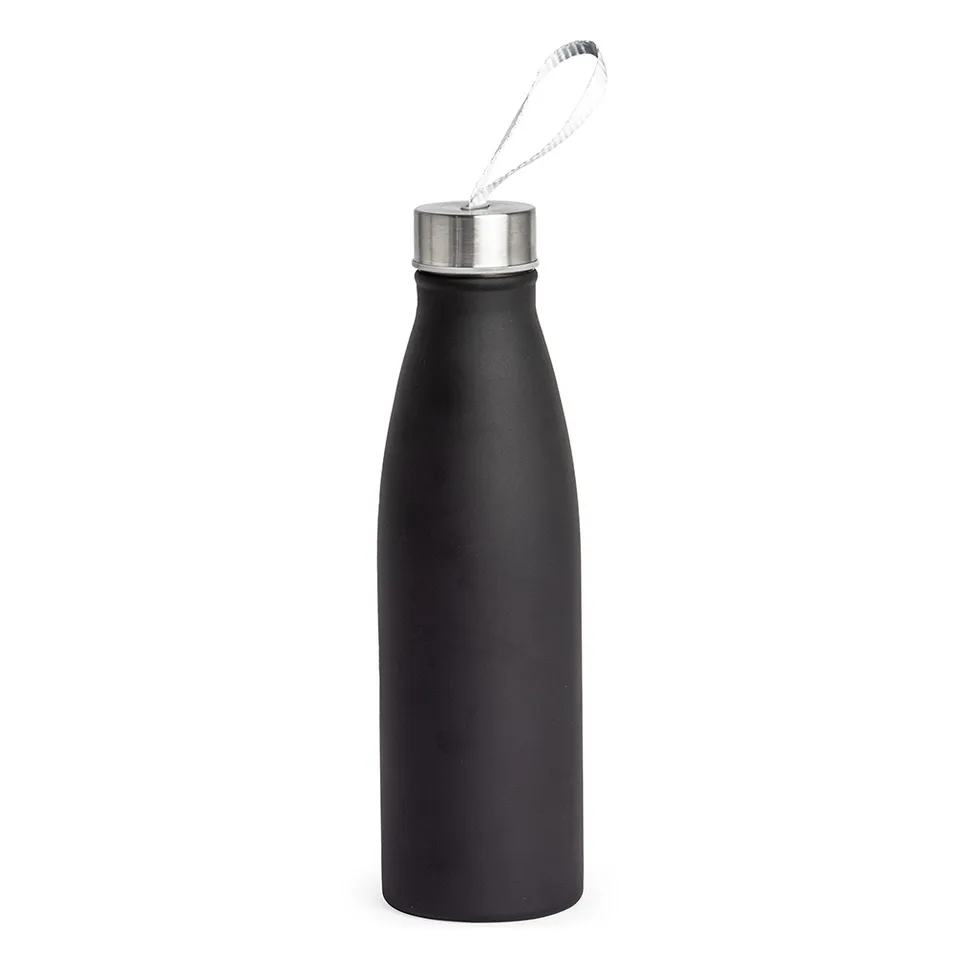 Garrafa de inox personalizada 800 ml na cor preto