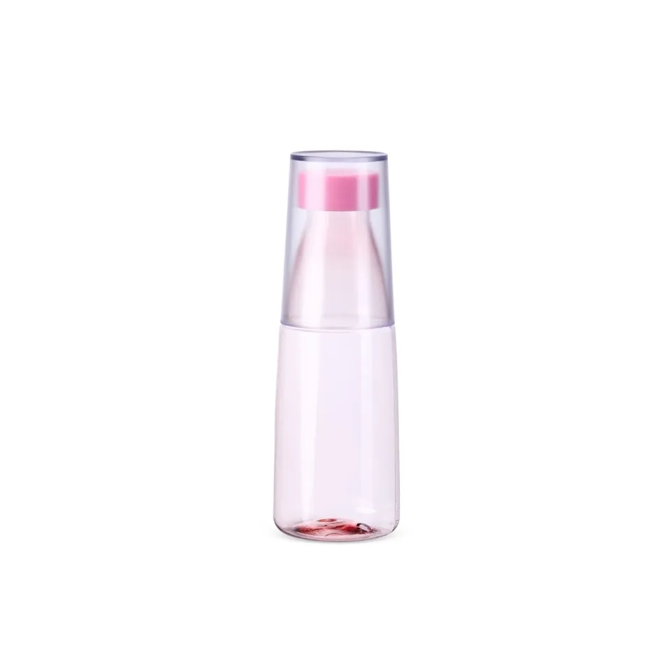 Garrafa plástica 2 em 1 personalizada 550 ml na cor transparente