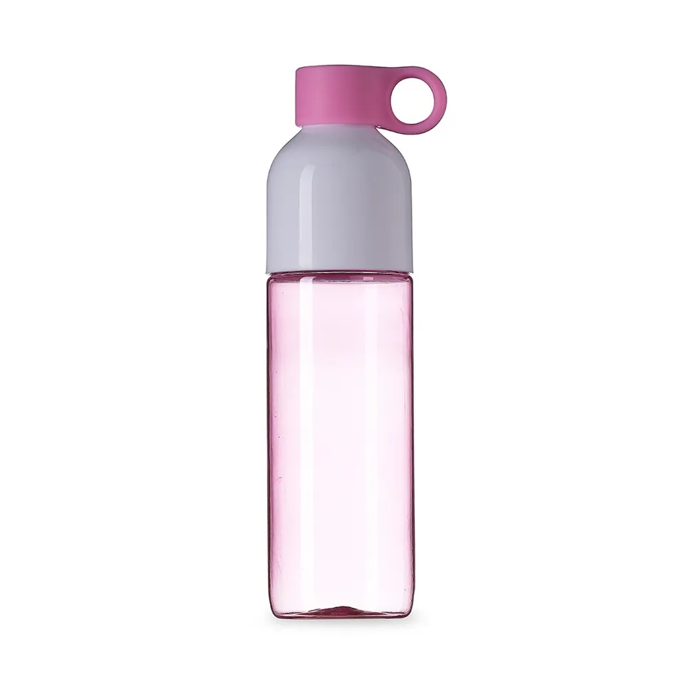 Garrafa plástica personalizada 700 ml na cor rosa