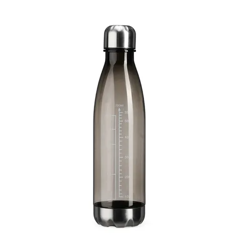 Garrafa plástica personalizada 750 ml com marcação de volume e tampa de alumínio