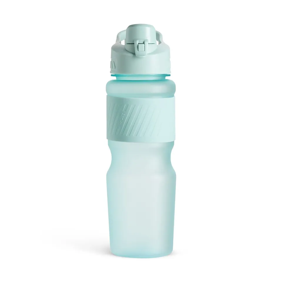 Garrafa plástica personalizada 750 ml com bico e alça na cor verde