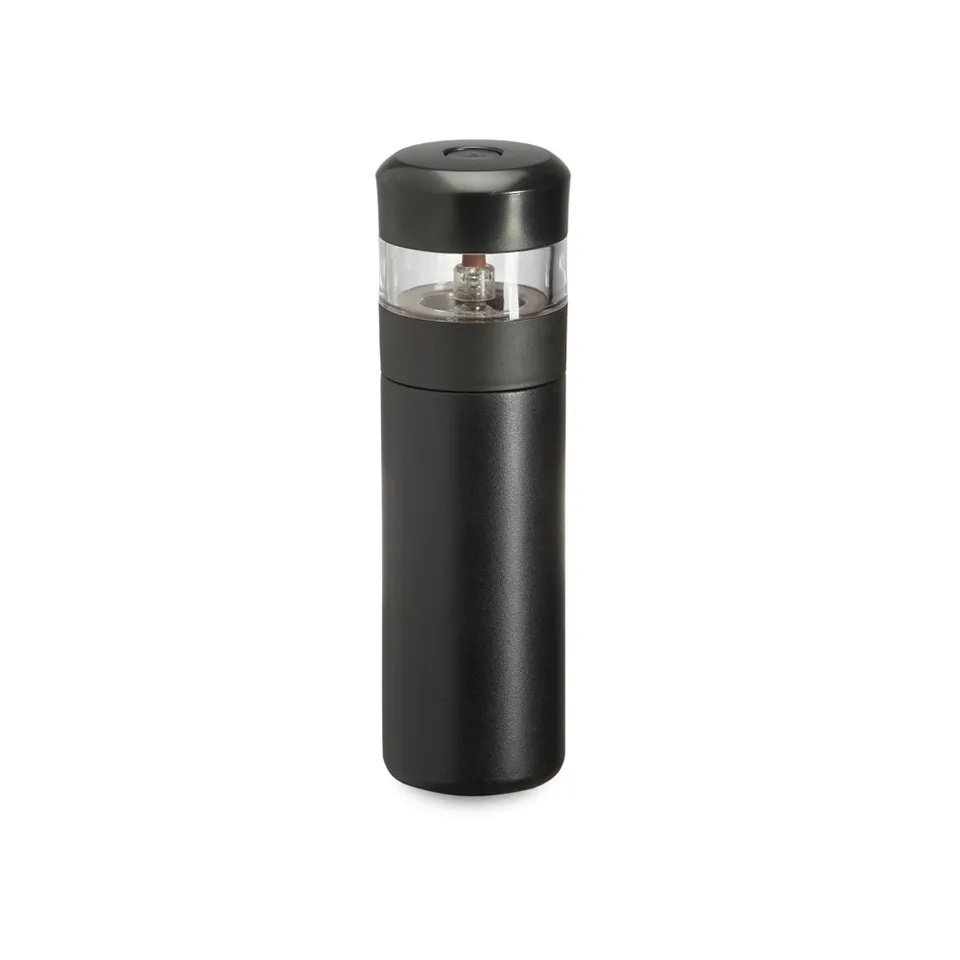 Garrafa térmica personalizada 350 ml com infusor na cor preto